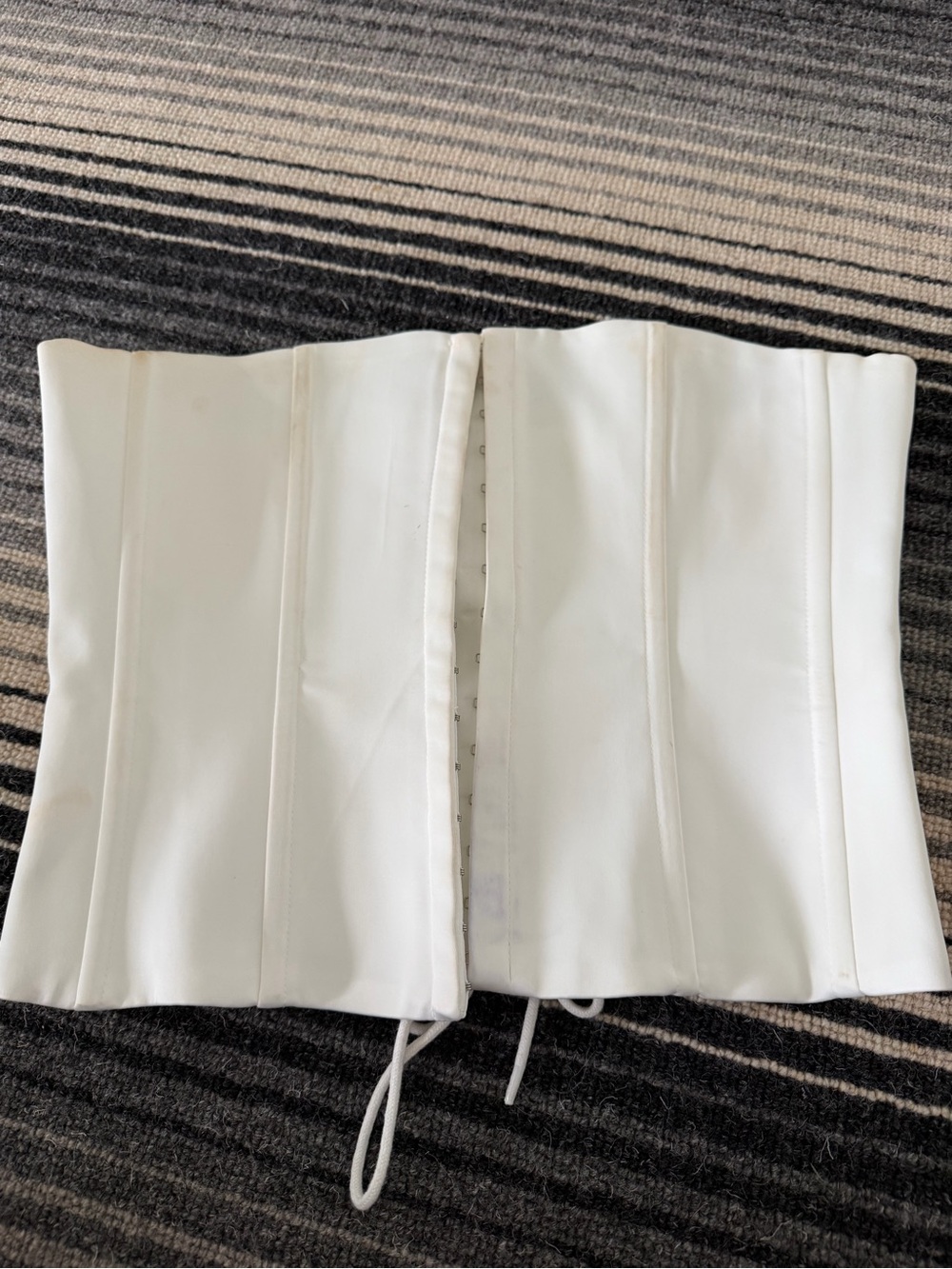 Danielle Guizio White Boned Waist Corset Top